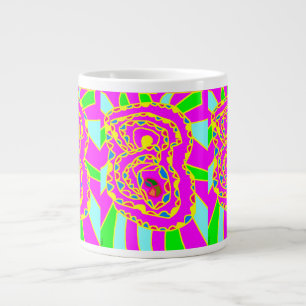 Caneca De Café Grande Mosaicos de padrão de arte bonito