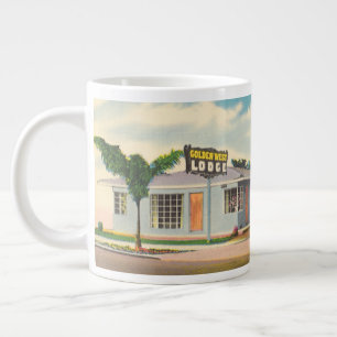 Caneca De Café Grande Motel Vintage, Golden West Lodge Hotel com Palmeir
