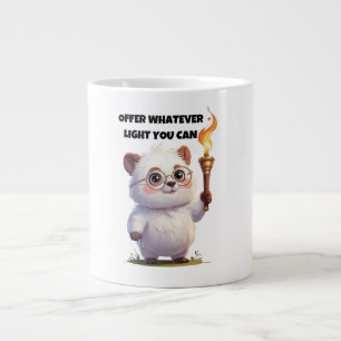 Caneca De Café Grande Motivação Dizendo Oferecer Qualquer Luz Que Puder