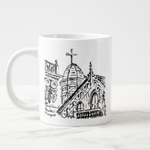 Caneca De Café Grande Motivo de Acampamento por Babbie - Martha's Vineya