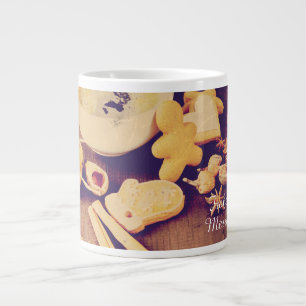 Caneca De Café Grande Motivo de Natal com Bolinhos, Doces e Especiarias
