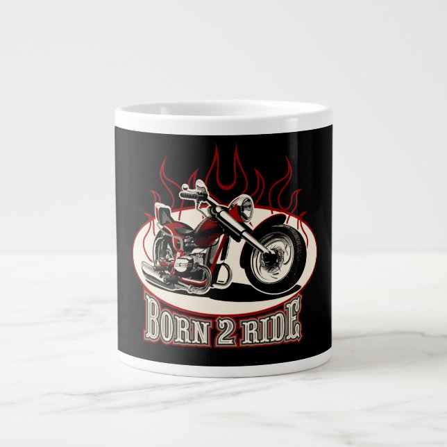 Caneca De Café Grande Moto de desenho animado (Frente)