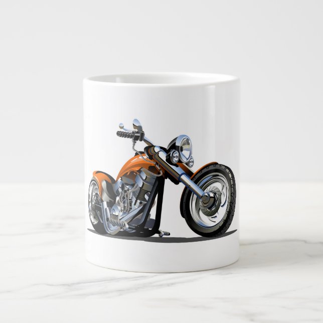 Caneca De Café Grande Moto de desenho animado (Frente)