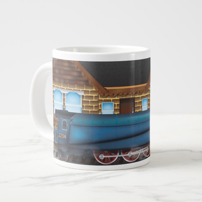 Caneca De Café Grande Motor a vapor (Frente Esquerda)