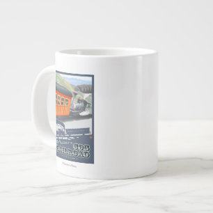 Caneca De Café Grande Mount Washington, New Hampshire Cog Railroad
