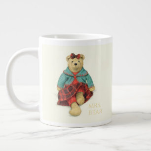Caneca De Café Grande MR & SRA. BEAR Big White Mug