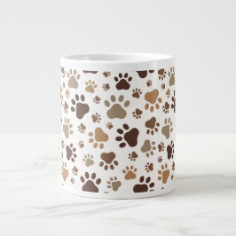Caneca De Café Grande Muddy Paw Prints Mug