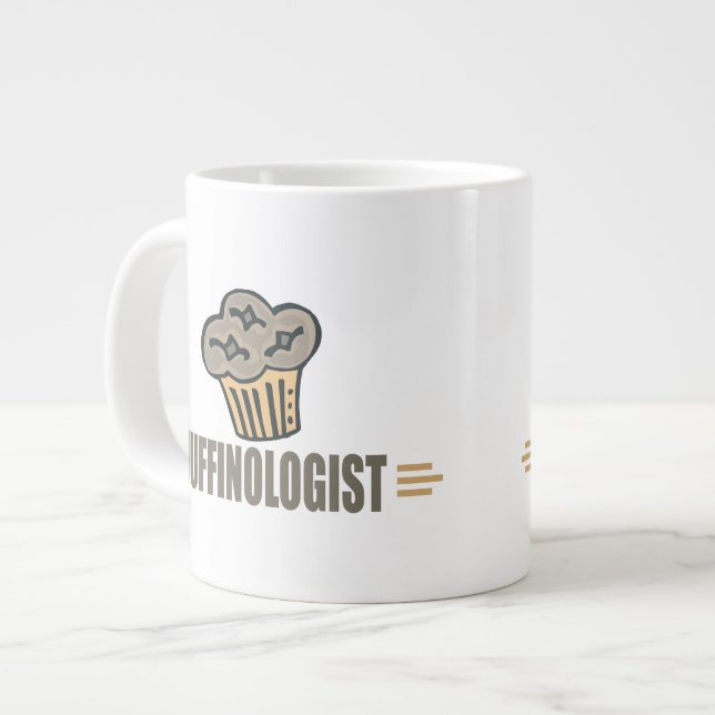 Caneca De Café Grande Muffin engraçado (Frente Esquerda)