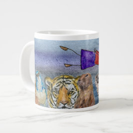 Caneca De Café Grande Mug # 2 Joanna Flying over Animals
