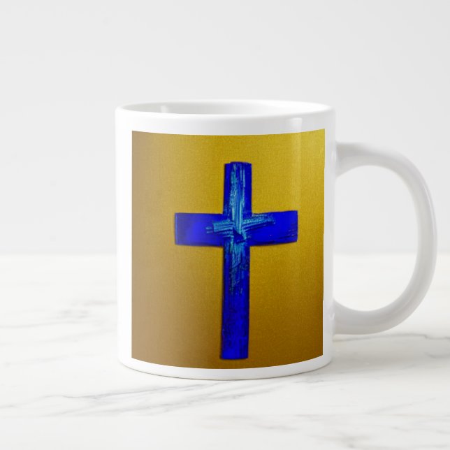 Caneca De Café Grande Mug Blue Cross (Direita)