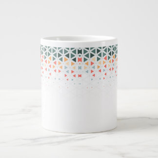 Caneca De Café Grande Mug Céramique Motif Isogrid Triangles