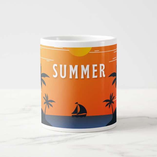Caneca De Café Grande Mug coffee sample island summer  (Frente)