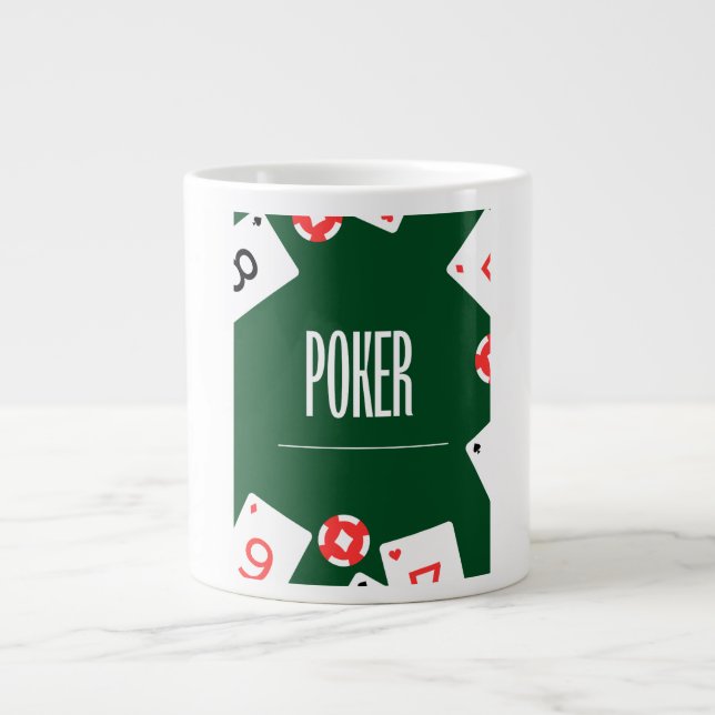 Caneca De Café Grande Mug coffee sample poker  (Frente)