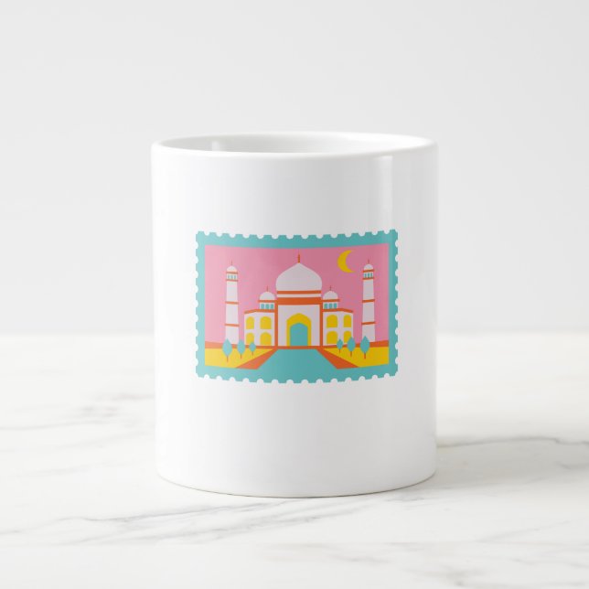Caneca De Café Grande Mug coffee sample taj Mhal inde  (Frente)