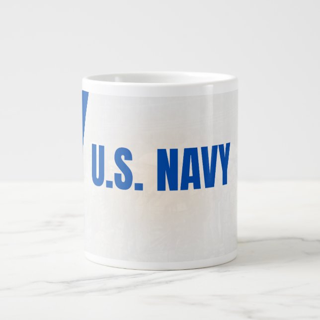 Caneca De Café Grande Mug coffee us navy  (Frente)