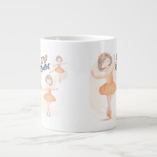 Caneca De Café Grande Mug com bailarina doce