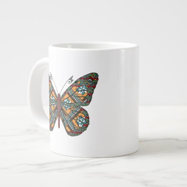 Caneca De Café Grande Mug da Especialidade Monarca Ucraniana (Frente Esquerda)