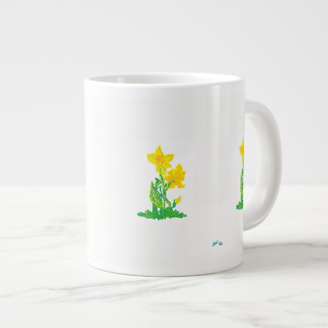 Caneca De Café Grande Mug Daffodils (Frente Esquerda)