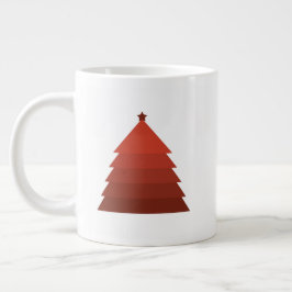Caneca De Café Grande Mug de café gigante da árvore de Natal Vermelha