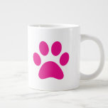 Caneca De Café Grande Mug de café para impressão<br><div class="desc">Pata, impressão, cão, gato, animal de estimação, cachorrinho, gatinho, simpatia, guardar, lembrar</div>