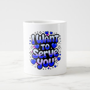 Caneca De Café Grande Mug De Café Personalizado "Quero Servir-Te" - Româ