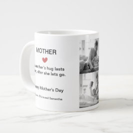 Caneca De Café Grande Mug de Colagem de Fotos Jumbo Personalizado