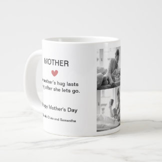 Caneca De Café Grande Mug de Colagem de Fotos Jumbo Personalizado