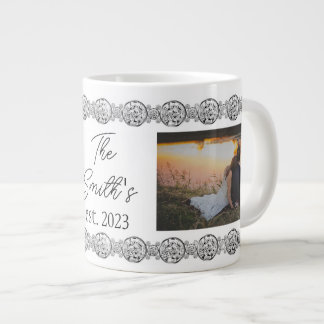 Caneca De Café Grande Mug de Especialidade de Casamento Personalizado