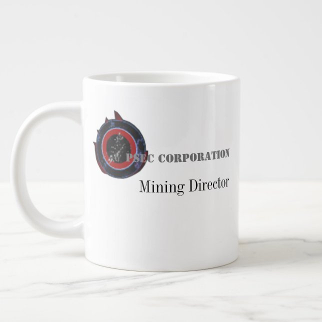 Caneca De Café Grande Mug de Especialidade do Diretor de Mineração (Esquerda)
