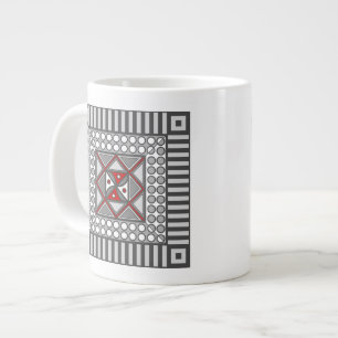Caneca De Café Grande Mug de Especialidade Geométrica Alternativa
