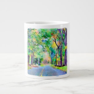 Caneca De Café Grande Mug de Estrada do País da Água
