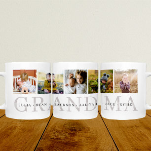 Caneca De Café Grande Mug de Fotografia Personalizada da Avó