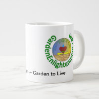 Mug de jardim grande com logotipos de iluminação d