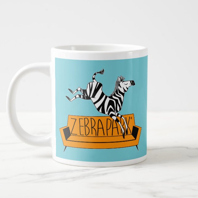 Caneca De Café Grande Mug de logotipo ZebraPark (Esquerda)