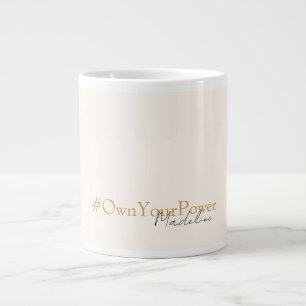 Caneca De Café Grande Mug de Nome Personalizado - Oferta de Empoderament