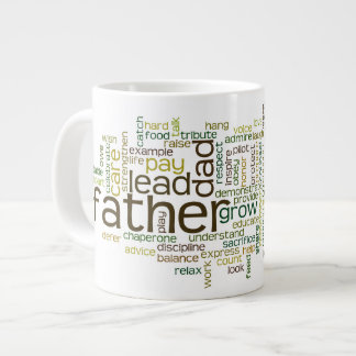 Caneca De Café Grande Mug de Nuvem de Palavra Pai