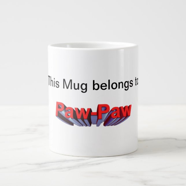Caneca De Café Grande Mug de Paw-Paw (Frente)