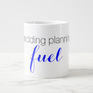 Caneca De Café Grande Mug de planejamento de casamento, sotaque azul rea