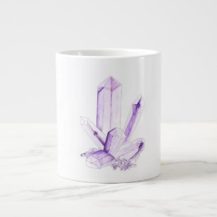 Caneca De Café Grande Mug De Víblias Positivas De Cristal Ametista