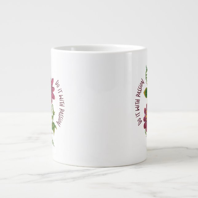Caneca De Café Grande Mug Do It With Passion (Frente)