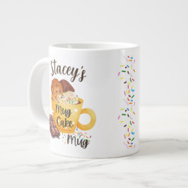 Caneca De Café Grande Mug Especializado, Nome Personalizável, "Mug Cake