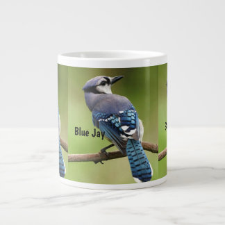 Caneca De Café Grande Mug Especialmente Com Belos Jays Azuis