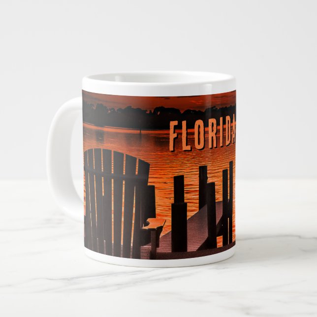 Caneca De Café Grande Mug "Florida Sunset" (Frente Esquerda)