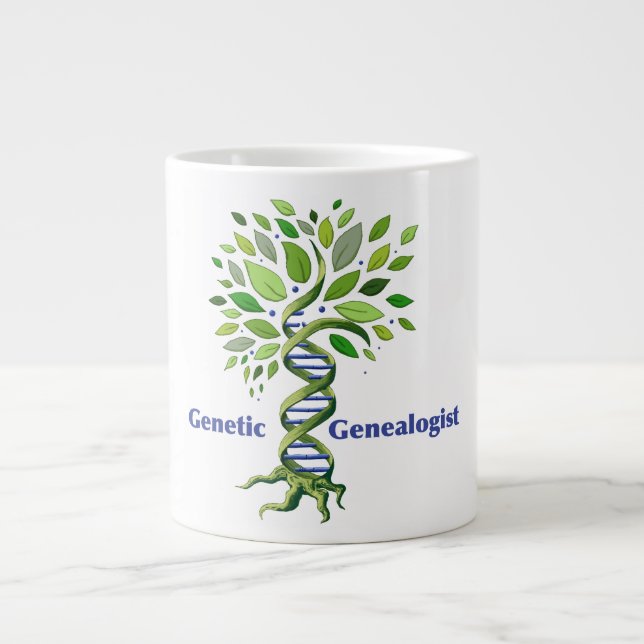 Caneca De Café Grande Mug Genealogista X-Large Genetic Genealogist (Frente)
