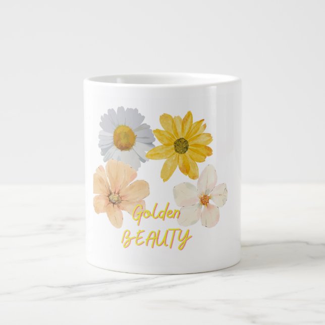 Caneca De Café Grande Mug golden beauty  (Frente)