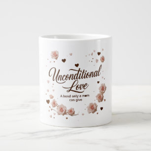 Caneca De Café Grande Mug Jumbo De Amor Incondicional - Rosa Rosa Rosa E