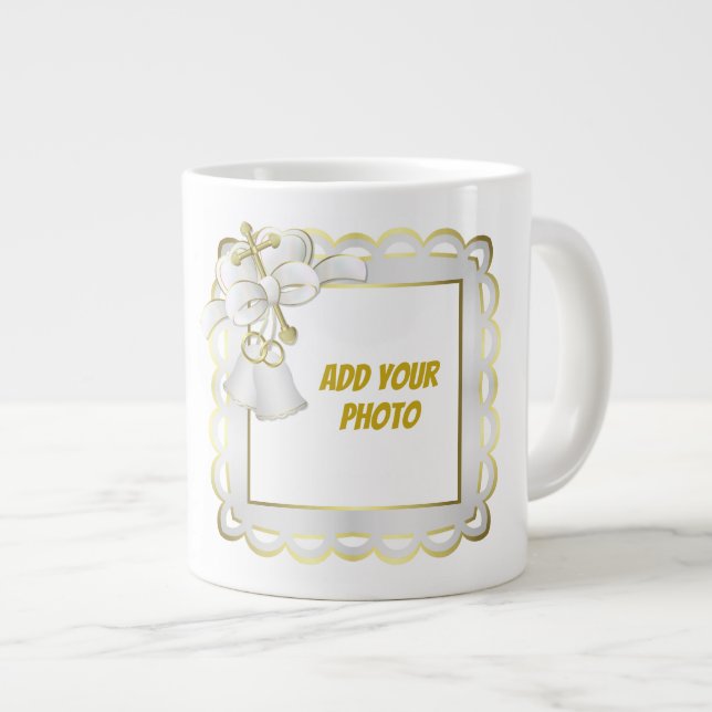 Caneca De Café Grande Mug Jumbo De Foto (Frente Esquerda)