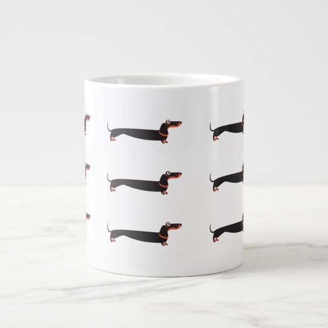 Caneca De Café Grande Mug longo de Dachshund (Frente)