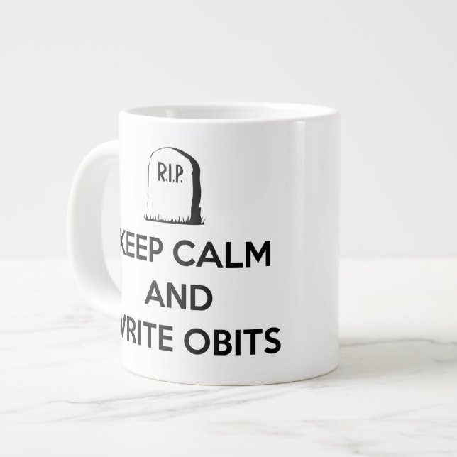 Caneca De Café Grande Mug Manter objetos calm e Write (Frente Esquerda)