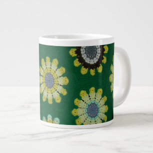 Caneca De Café Grande Mug - margaridas afegãs